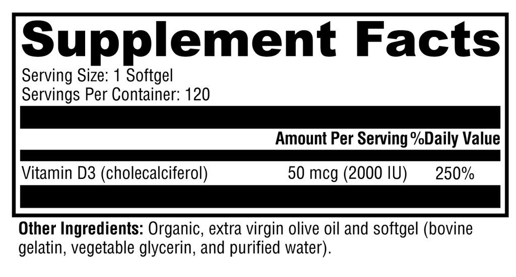 Vitamin D3 2000 IU Softgel